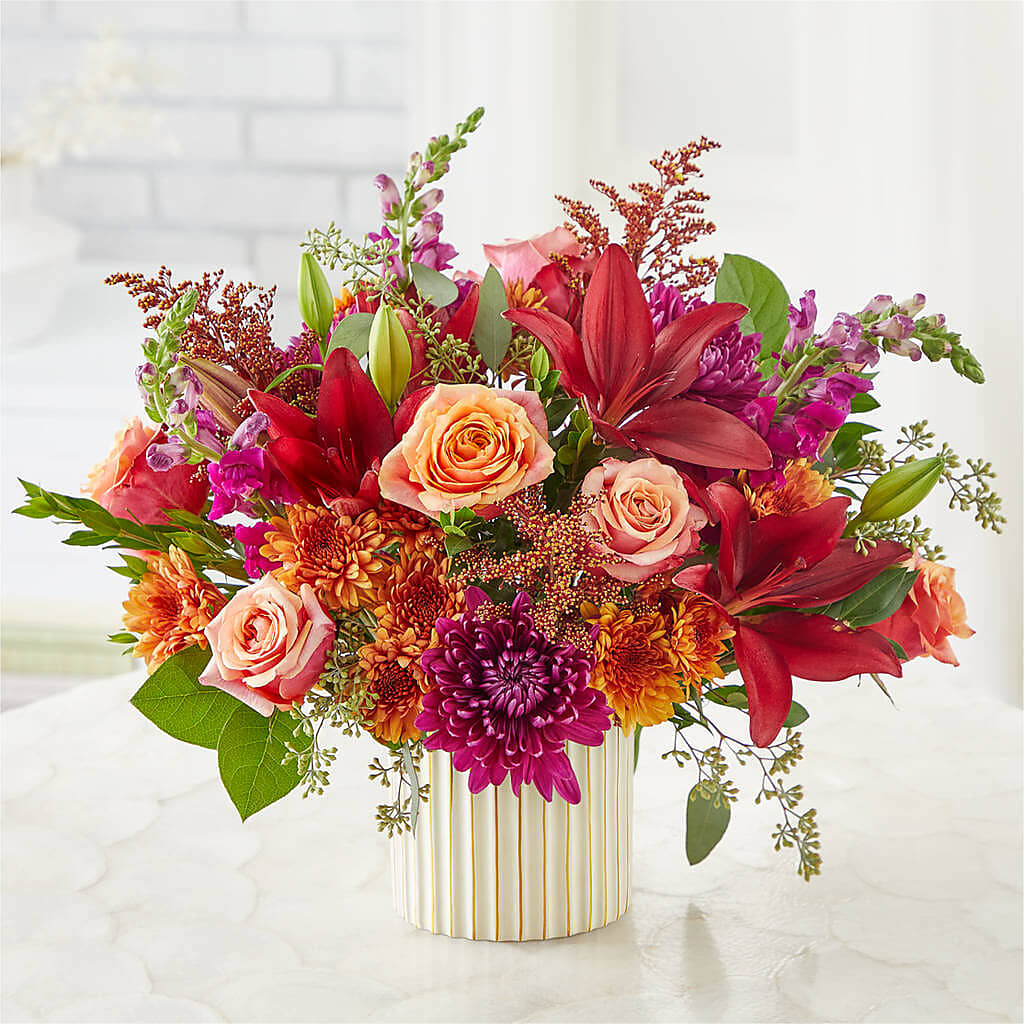Burgundy Landscape Bouquet – HELEN'S FLORAL SHOPPE, Phillipsburg NJ