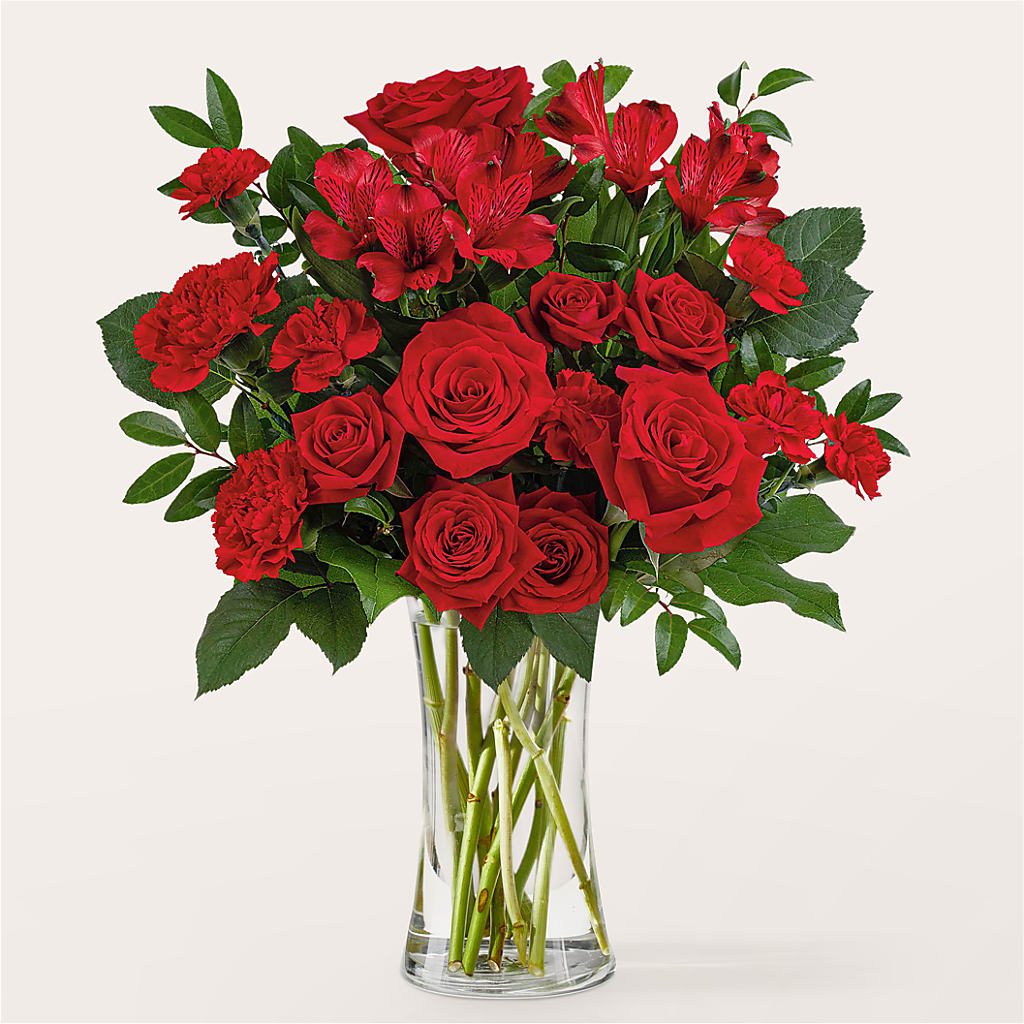 Brilliant Ruby Bouquet – HELEN'S FLORAL SHOPPE, Phillipsburg NJ