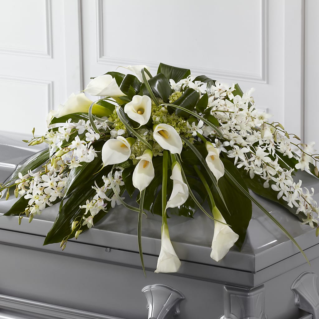 Angel Wings Casket Spray – HELEN'S FLORAL SHOPPE, Phillipsburg NJ