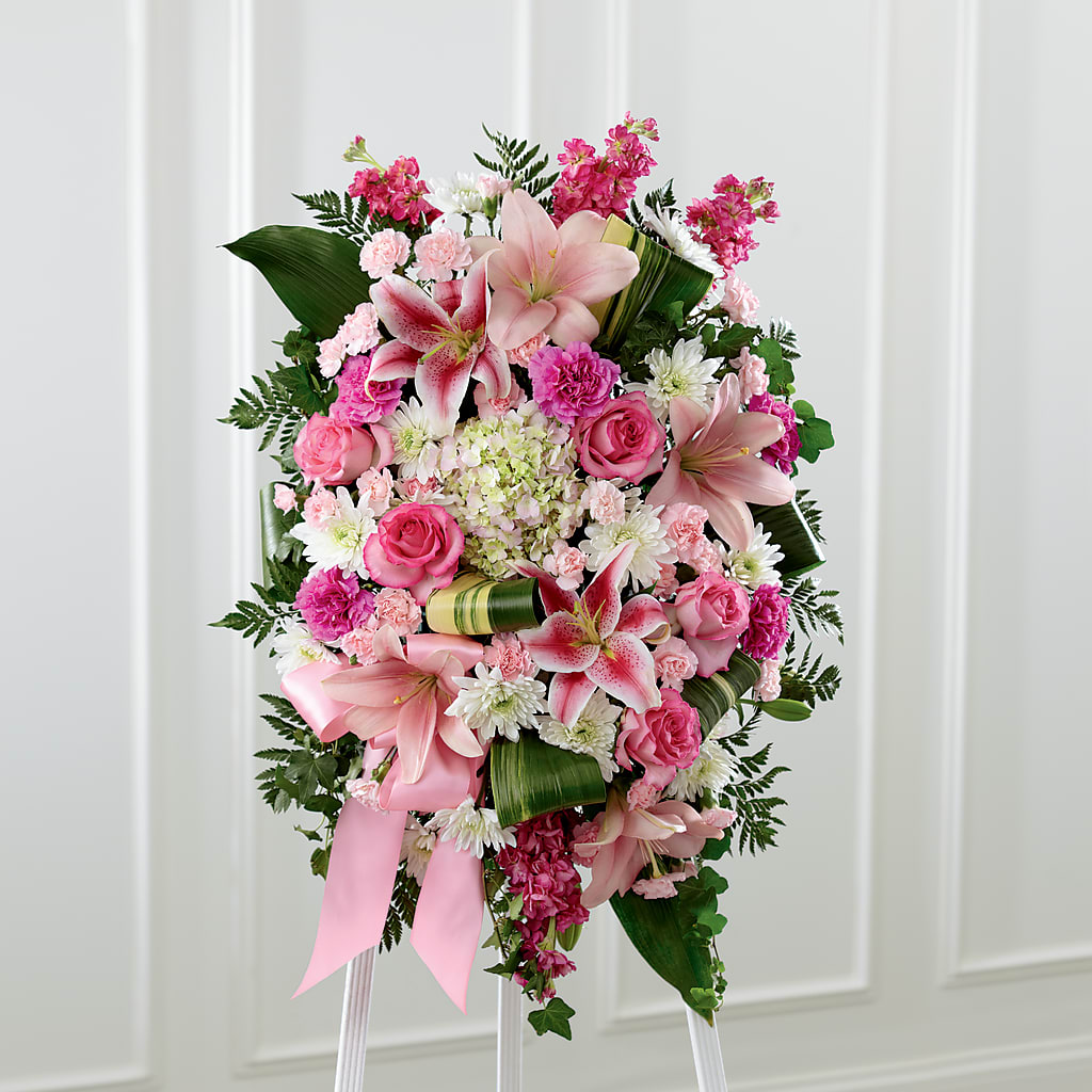 Comforting Standing Spray – HELEN'S FLORAL SHOPPE, Phillipsburg NJ