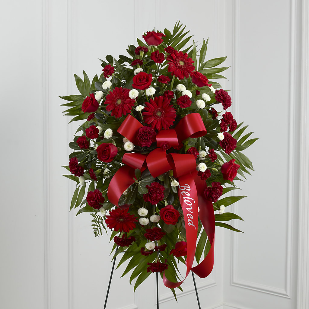 Treasured Memories Standing Spray – HELEN'S FLORAL SHOPPE, Phillipsburg NJ
