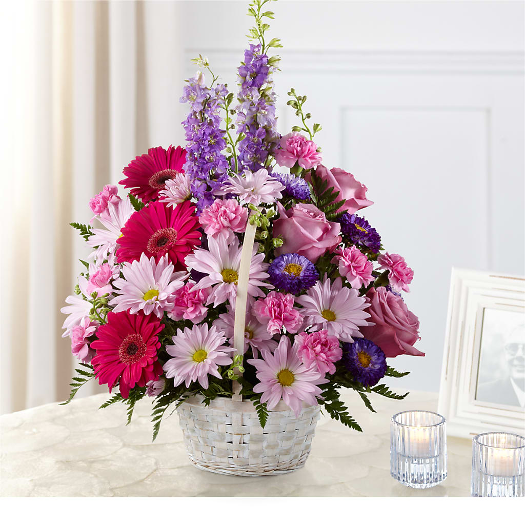 Pastel Peace Basket – HELEN'S FLORAL SHOPPE, Phillipsburg NJ