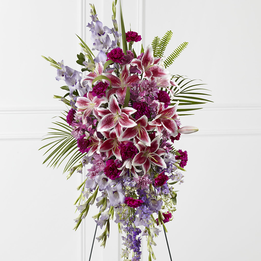 Tender Touch Standing Spray – HELEN'S FLORAL SHOPPE, Phillipsburg NJ