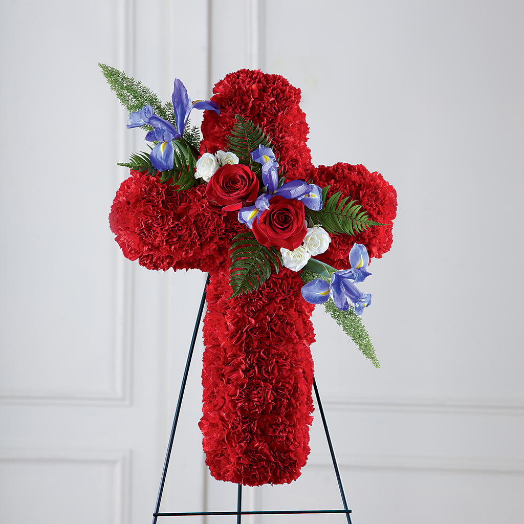 Faithful Hero Floral Cross – HELEN'S FLORAL SHOPPE, Phillipsburg NJ
