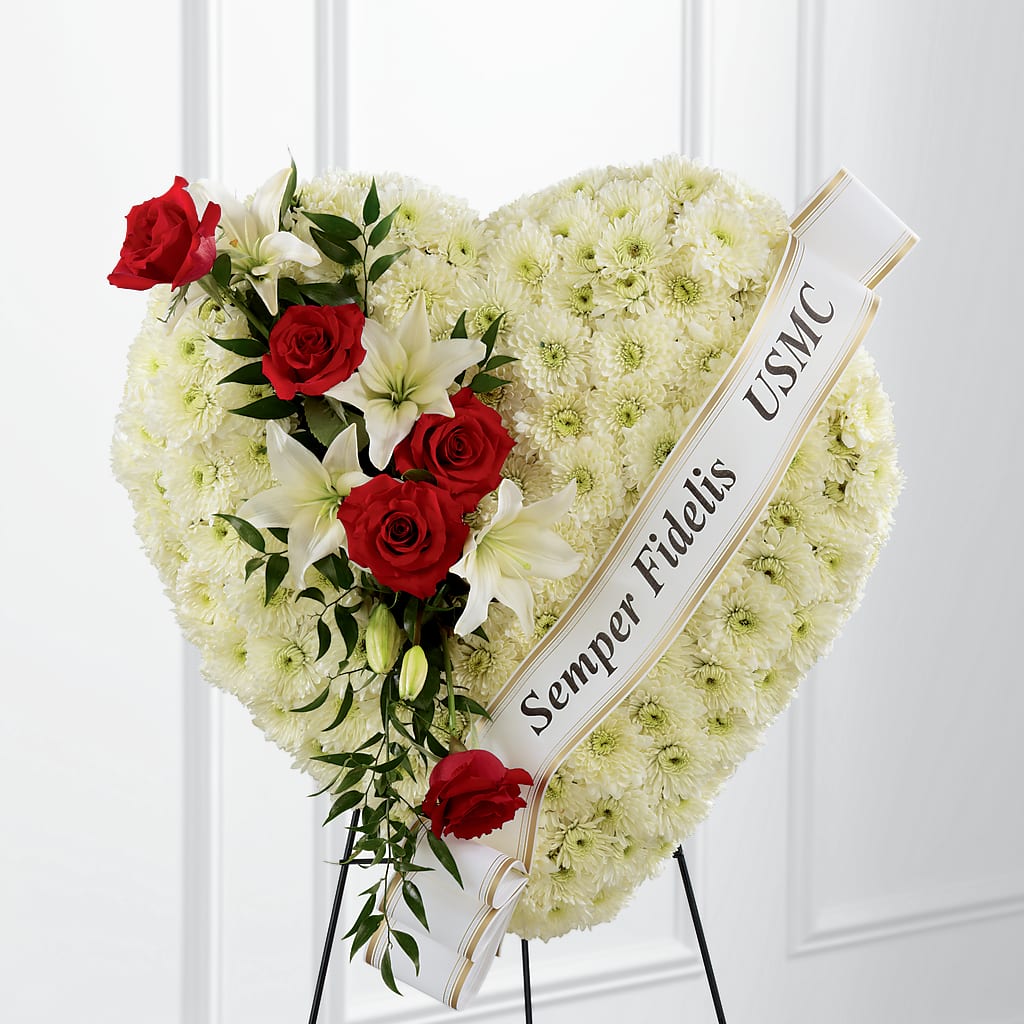 Heartfelt Hero Standing Heart – HELEN'S FLORAL SHOPPE, Phillipsburg NJ