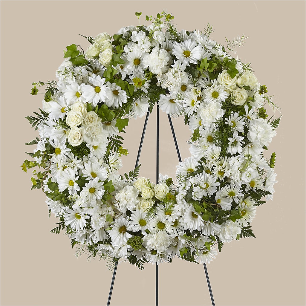 Faithful Wishes Wreath – HELEN'S FLORAL SHOPPE, Phillipsburg NJ