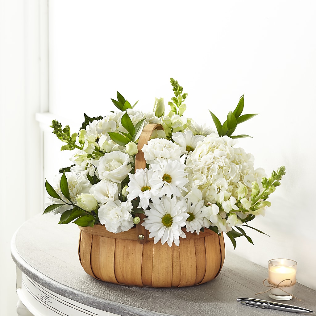 Pure Ivory Basket – HELEN'S FLORAL SHOPPE, Phillipsburg NJ