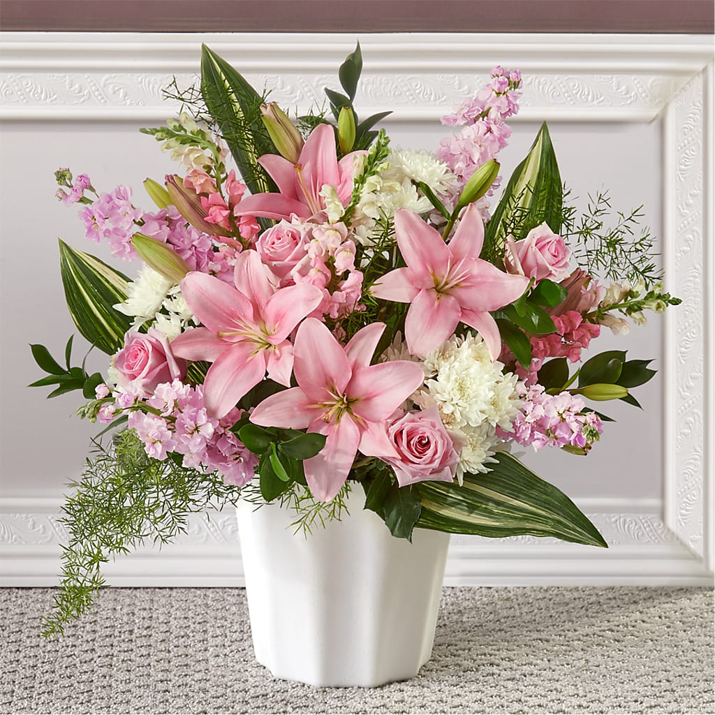 Simply Serene Floor Basket – HELEN'S FLORAL SHOPPE, Phillipsburg NJ