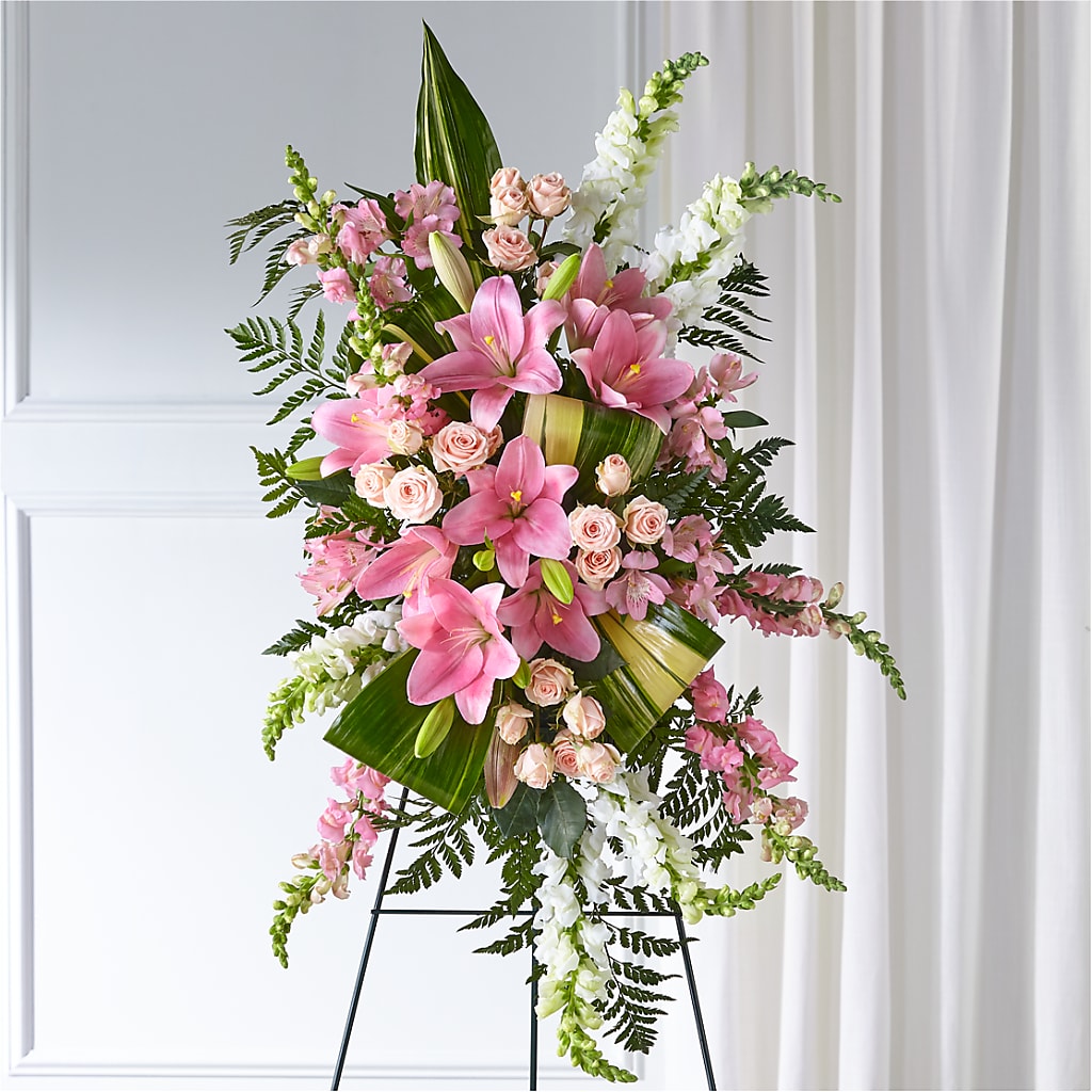 Elegant Embrace Standing Spray – HELEN'S FLORAL SHOPPE, Phillipsburg NJ