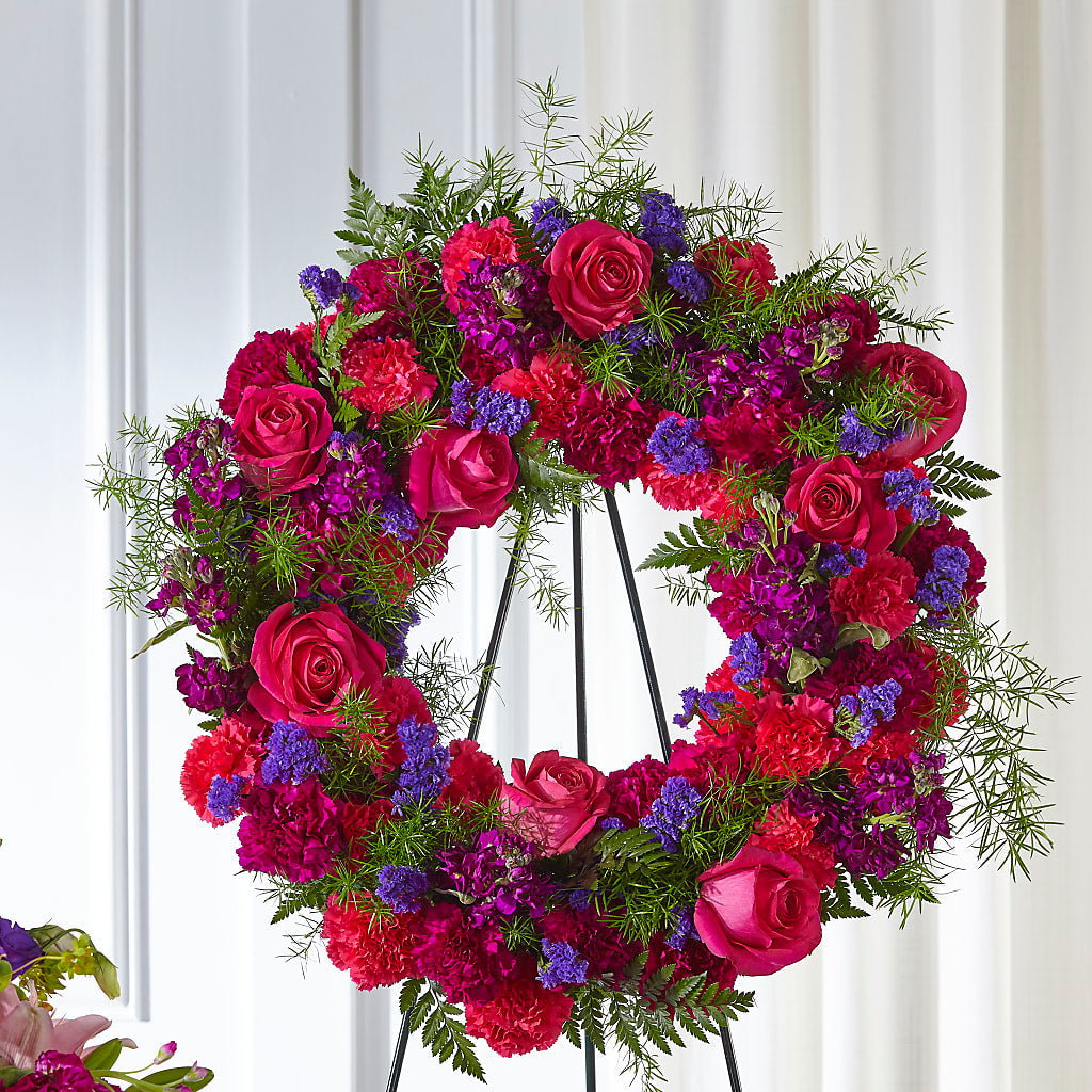 Calming Colors Wreath – HELEN'S FLORAL SHOPPE, Phillipsburg NJ