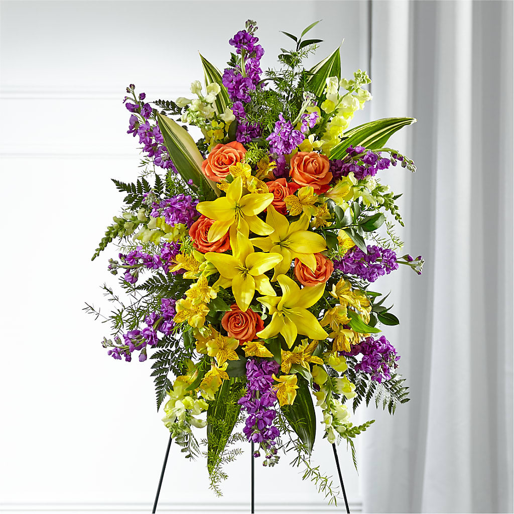 Thoughtful Prayers Standing Spray – HELEN'S FLORAL SHOPPE, Phillipsburg NJ