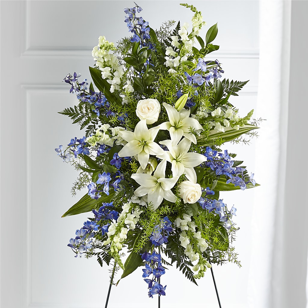 Faithful Friend Standing Spray – HELEN'S FLORAL SHOPPE, Phillipsburg NJ