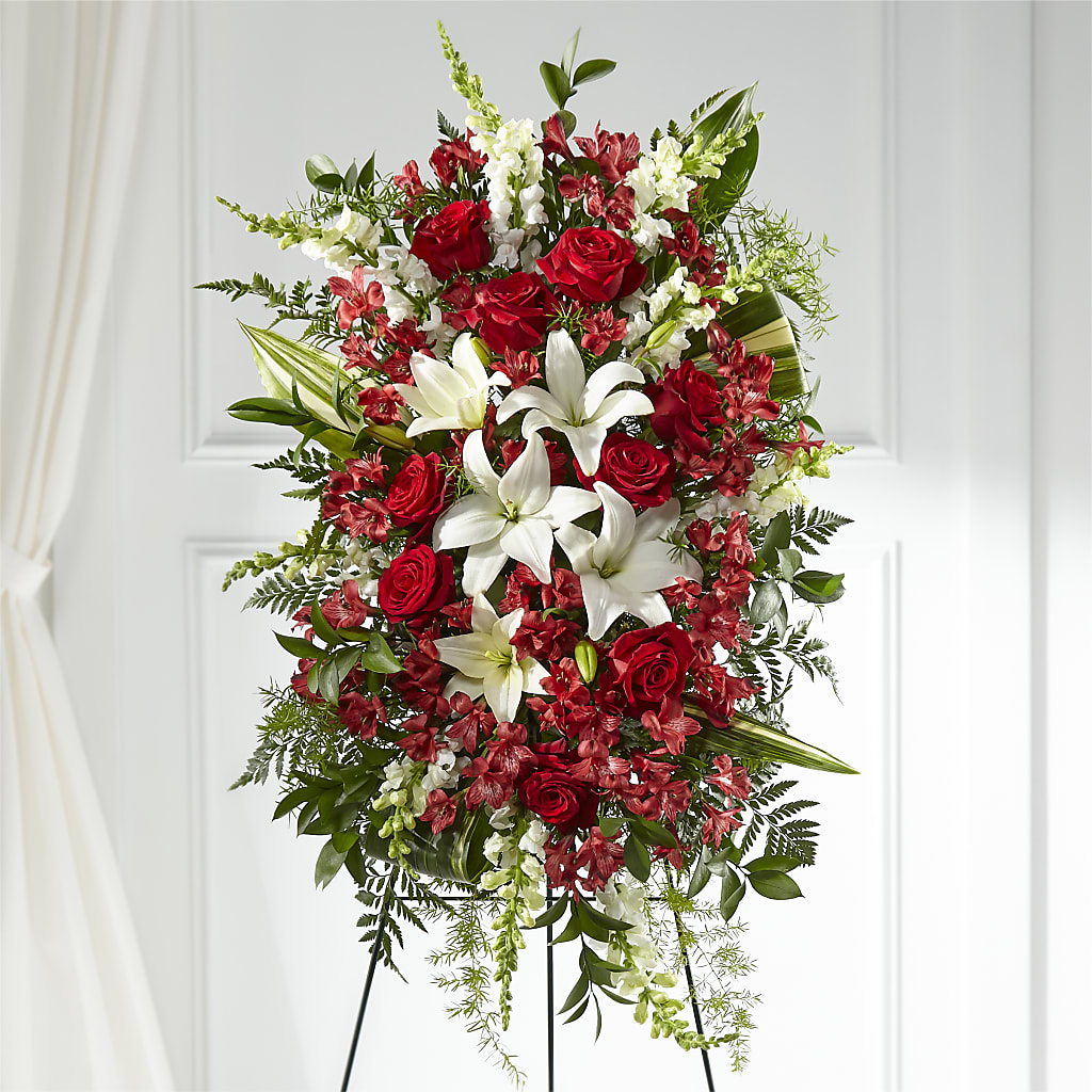 Everlasting Memory Standing Spray – HELEN'S FLORAL SHOPPE, Phillipsburg NJ