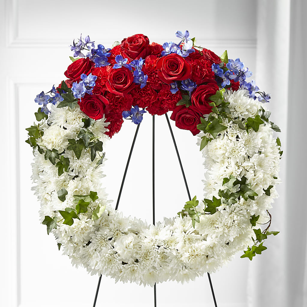 Patriotic Passion Wreath – HELEN'S FLORAL SHOPPE, Phillipsburg NJ