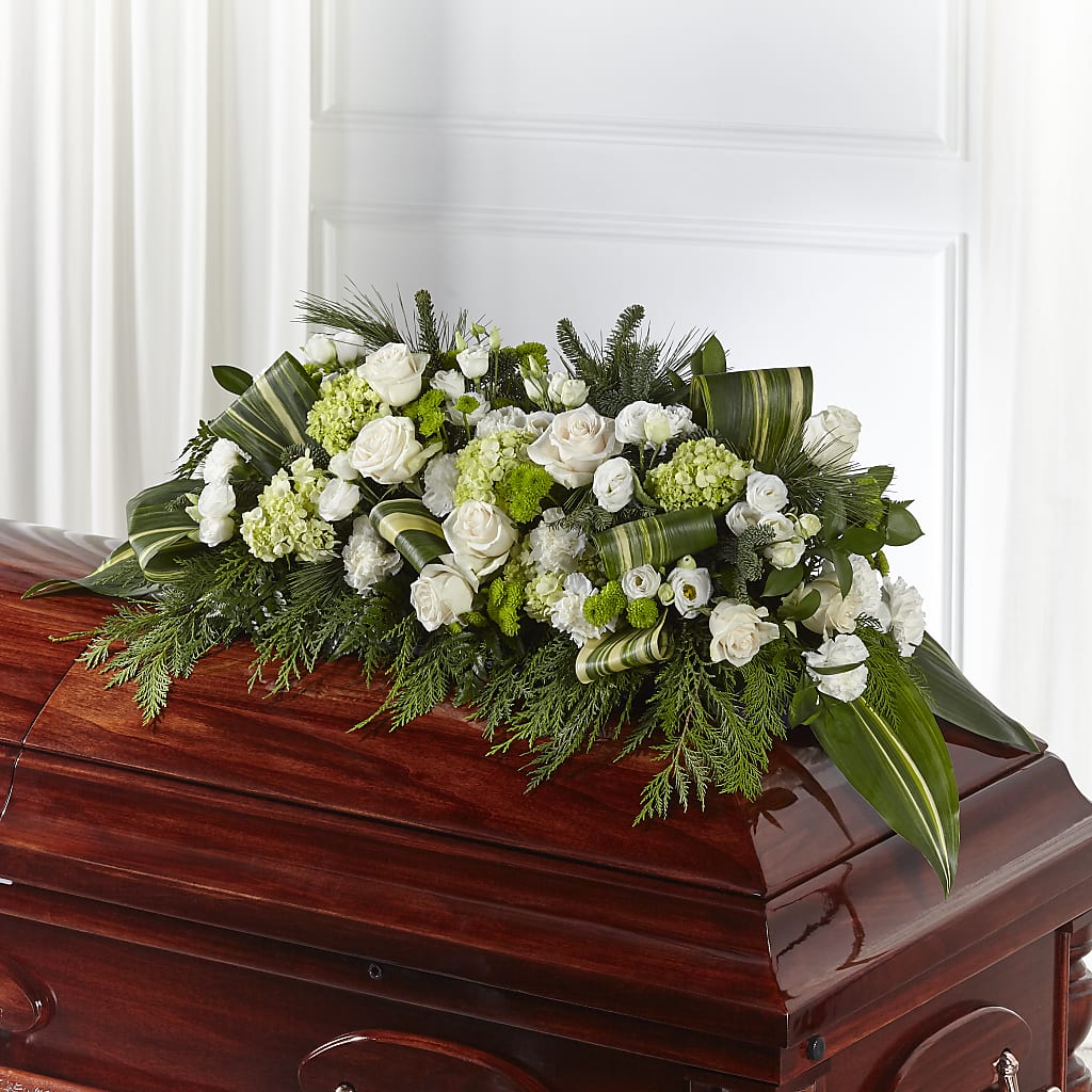 Hopeful Gesture Casket Spray – HELEN'S FLORAL SHOPPE, Phillipsburg NJ
