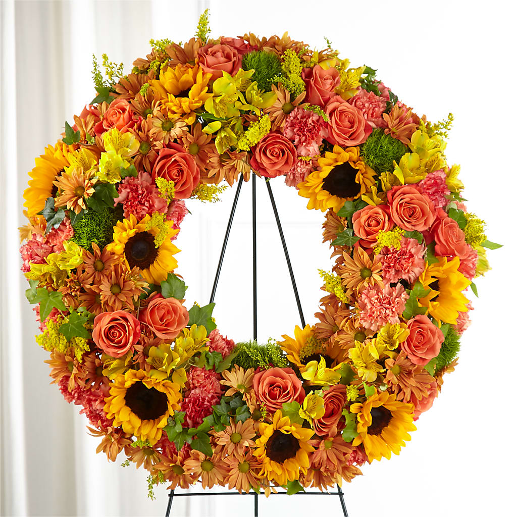 Autumnal Memories Wreath (Standard) – HELEN'S FLORAL SHOPPE, Phillipsburg NJ