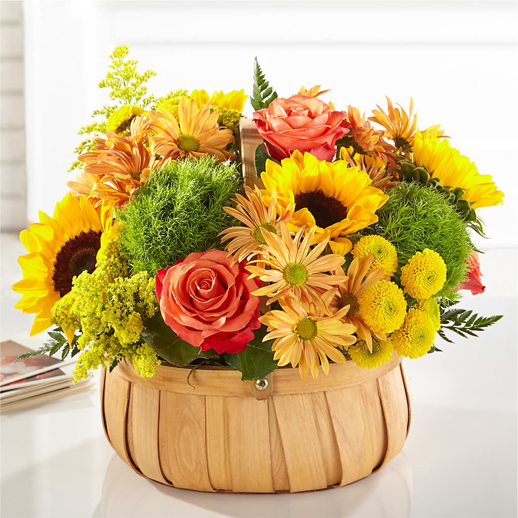 Harvest Sunflower Basket – HELEN'S FLORAL SHOPPE, Phillipsburg NJ