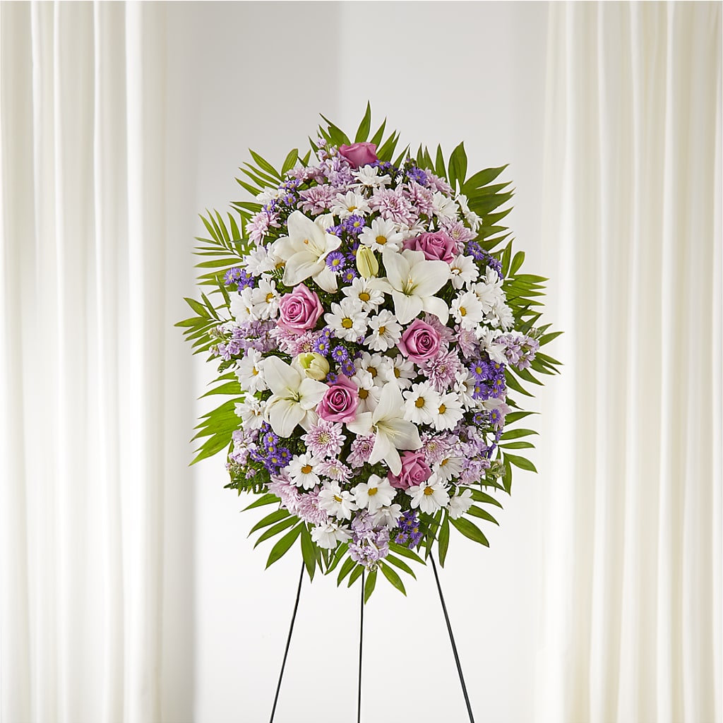 Surrounded by Love Standing Spray – HELEN'S FLORAL SHOPPE, Phillipsburg NJ