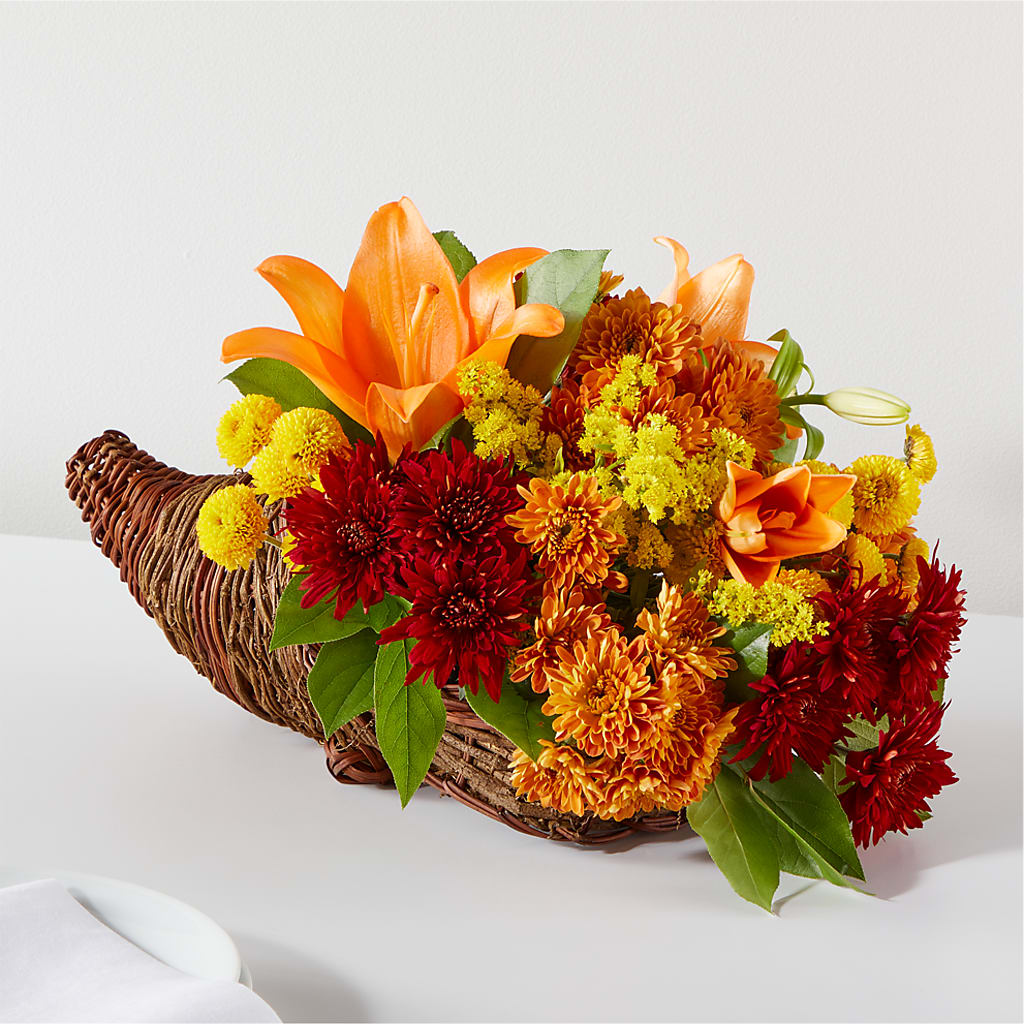 Bouquet of Blessings Cornucopia – HELEN'S FLORAL SHOPPE, Phillipsburg NJ