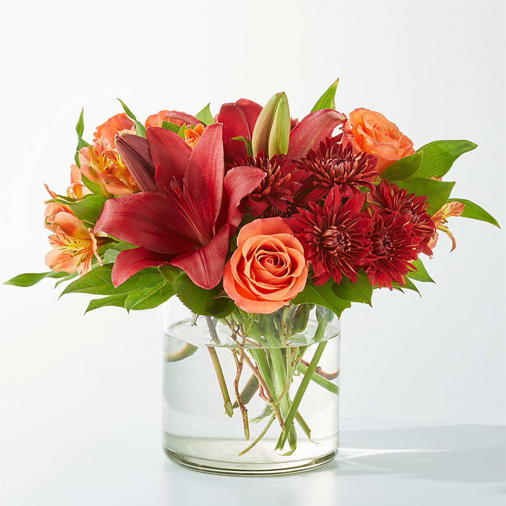 Crimson Leaves Bouquet – HELEN'S FLORAL SHOPPE, Phillipsburg NJ
