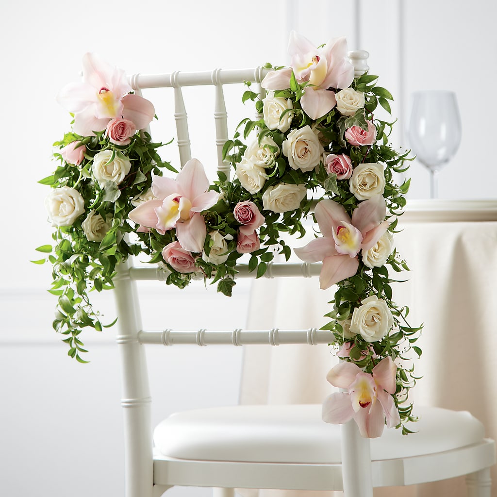 Orchid Rose Chair Décor – HELEN'S FLORAL SHOPPE, Phillipsburg NJ