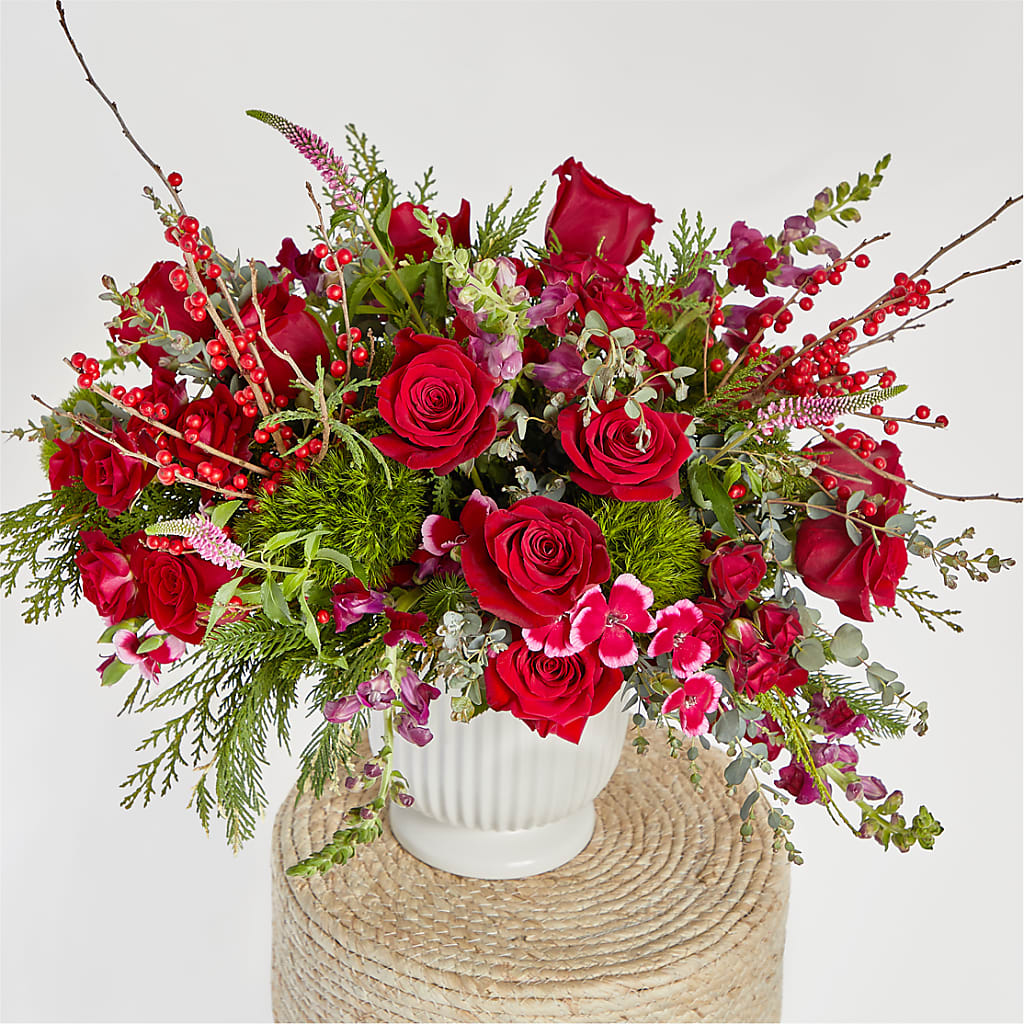Big Red Bow Bouquet – HELEN'S FLORAL SHOPPE, Phillipsburg NJ