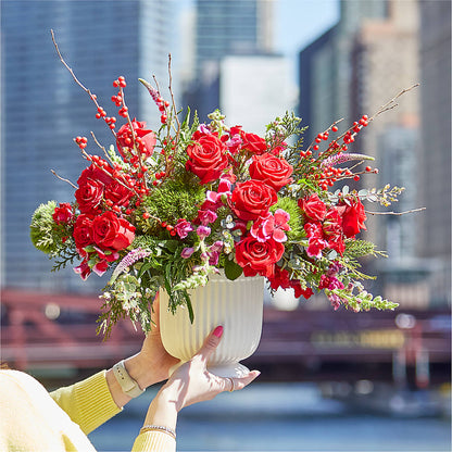 Big Red Bow Bouquet – HELEN'S FLORAL SHOPPE, Phillipsburg NJ