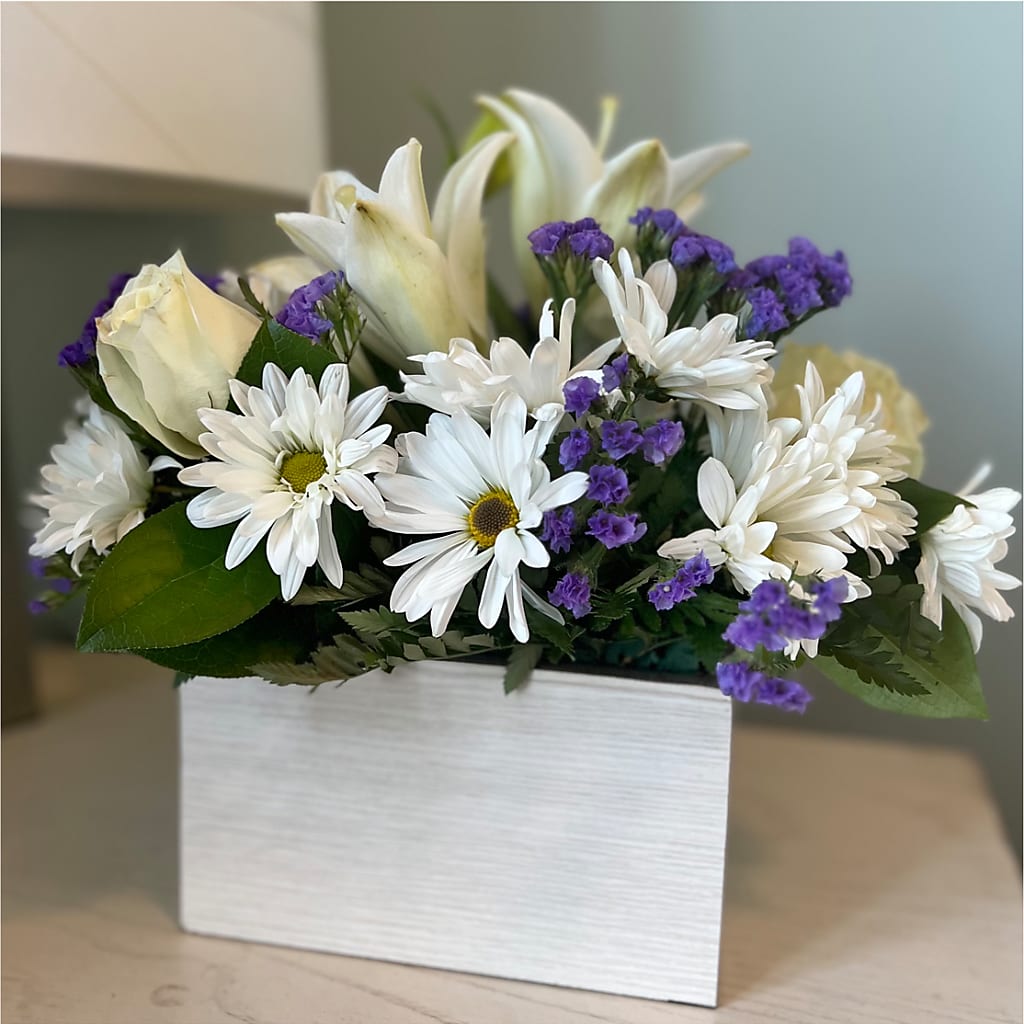 Beyond Blue Box Bouquet – HELEN'S FLORAL SHOPPE, Phillipsburg NJ