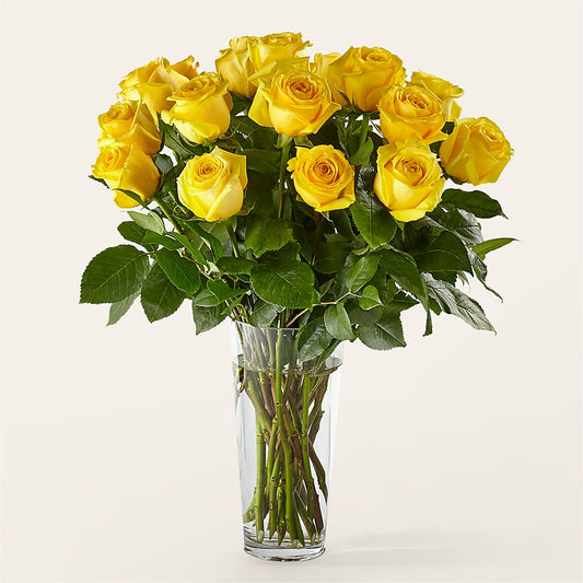 Long Stem Yellow Rose Bouquet – HELEN'S FLORAL SHOPPE, Phillipsburg NJ