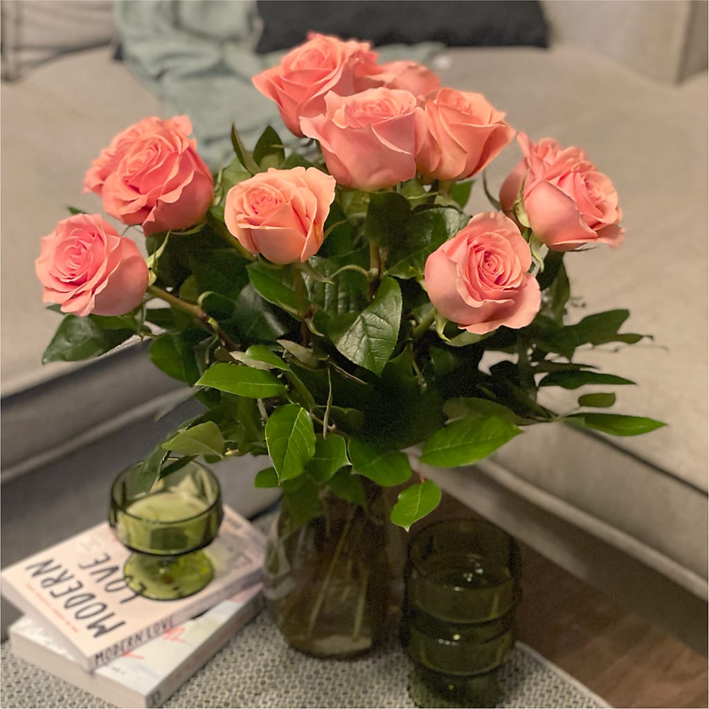 Long Stem Pink Rose Bouquet – HELEN'S FLORAL SHOPPE, Phillipsburg NJ