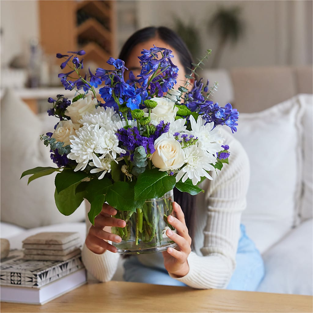 Cerulean Waves Bouquet – HELEN'S FLORAL SHOPPE, Phillipsburg NJ