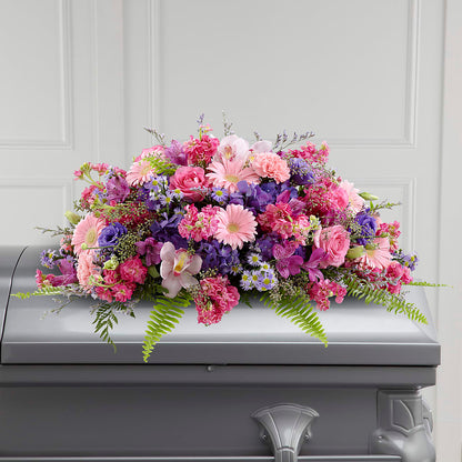 Glorious Garden Casket Spray – HELEN'S FLORAL SHOPPE, Phillipsburg NJ