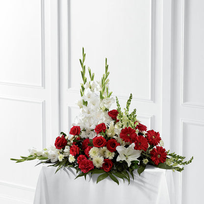 Crimson & White Arrangement – HELEN'S FLORAL SHOPPE, Phillipsburg NJ
