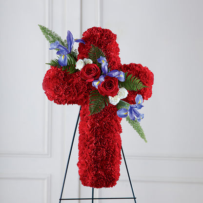 Faithful Hero Floral Cross – HELEN'S FLORAL SHOPPE, Phillipsburg NJ