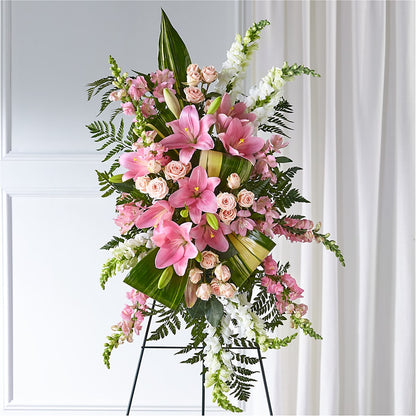 Elegant Embrace Standing Spray – HELEN'S FLORAL SHOPPE, Phillipsburg NJ