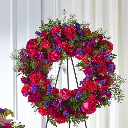 Calming Colors Wreath – HELEN'S FLORAL SHOPPE, Phillipsburg NJ