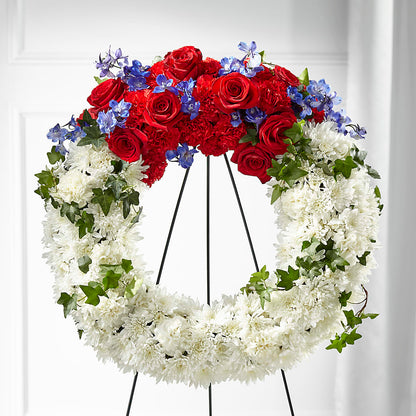 Patriotic Passion Wreath – HELEN'S FLORAL SHOPPE, Phillipsburg NJ