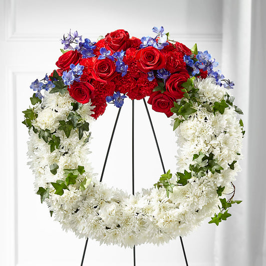 Patriotic Passion Wreath – HELEN'S FLORAL SHOPPE, Phillipsburg NJ