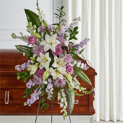 Grateful Hearts Standing Spray – HELEN'S FLORAL SHOPPE, Phillipsburg NJ