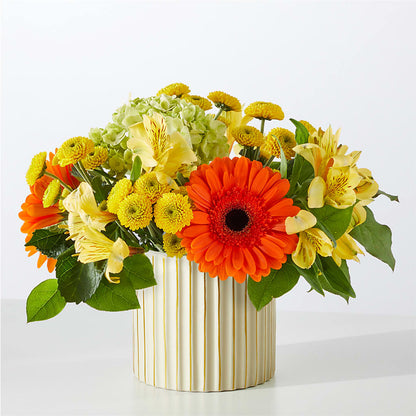 Autumn Sunshine Bouquet with Ivory Vase – HELEN'S FLORAL SHOPPE, Phillipsburg NJ