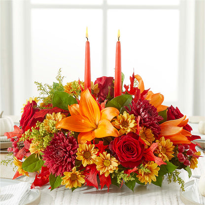 Autumn's Embrace Centerpiece – HELEN'S FLORAL SHOPPE, Phillipsburg NJ