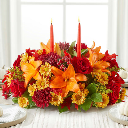 Autumn's Embrace Centerpiece – HELEN'S FLORAL SHOPPE, Phillipsburg NJ