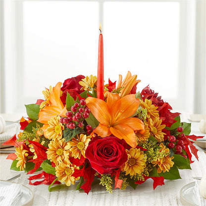Autumn's Embrace Centerpiece – HELEN'S FLORAL SHOPPE, Phillipsburg NJ