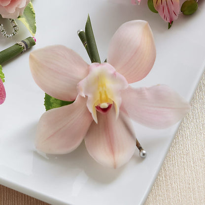 Pink Cymbidium Boutonniere – HELEN'S FLORAL SHOPPE, Phillipsburg NJ