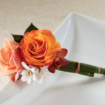 Sunset Dream Boutonniere – HELEN'S FLORAL SHOPPE, Phillipsburg NJ