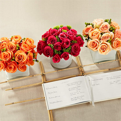 Dawn Rose Centerpiece – HELEN'S FLORAL SHOPPE, Phillipsburg NJ
